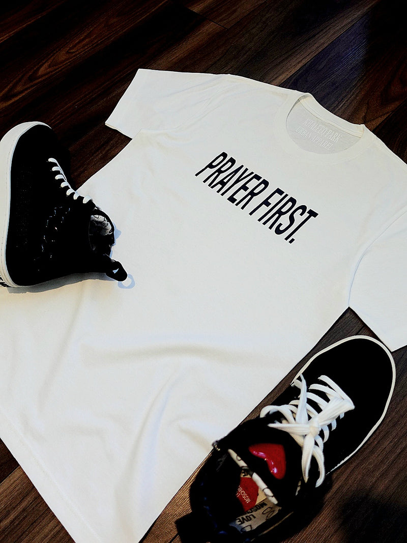 PRAYER FIRST Tee - White